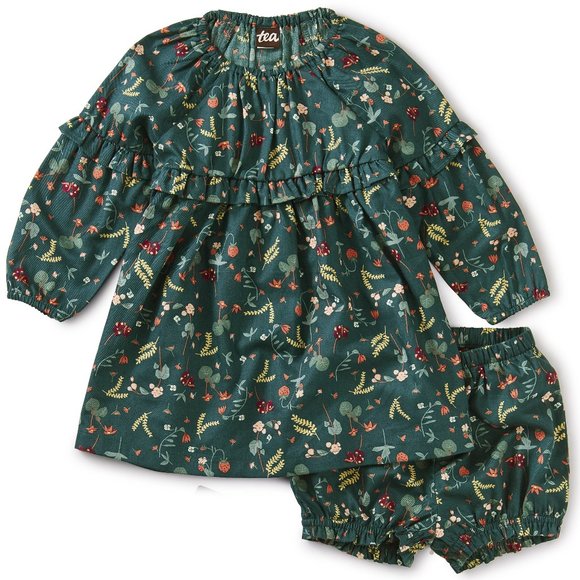 Tea Collection Ruffle Baby Dress in Strawberry Fields - Picture 1 of 6